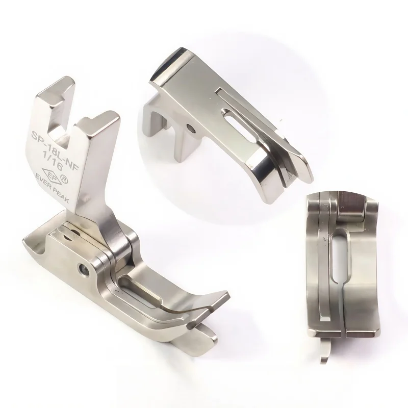 1PCS Ep Sp-18l-Nf Ever Peak Presser Foot with Knife 1/32 1/16 3/32 1/8 3/16 1/4 7/32 5/16 Edge Pressing Foot Industrial Sewing