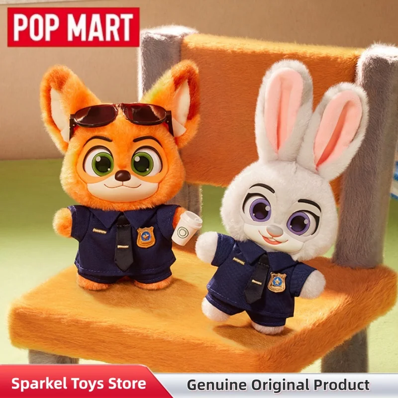 POPMART Zootopia Ace Duo Series, Caja Sorpresa con Colgante de Peluche, Lindas Figuras de Dibujos Animados de Nick y Judy, Juguetes Coleccionables para Colgar, Decoración, Regalo
