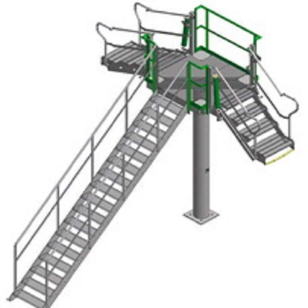 HCYFlexible and Safe Industrial Folding Stair Ladder for Tanker Truck or Rail Cars Access