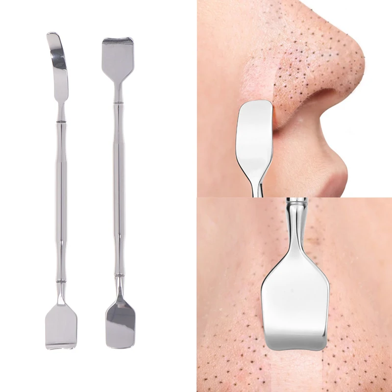 1Pcs Double Head Stainless Steel Professional Blackhead Remover Blemish Extractor Tool Pimple Comedone Removal For Face