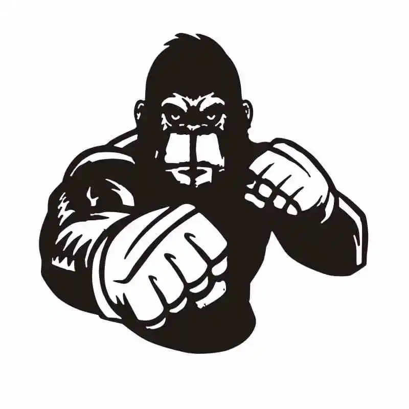 Orangutan Boxing Wall Sticker Kick Boxer Play Glove Free Combat Vinyl Striker Home Decoration Wall Decor Pugilism Car Decal