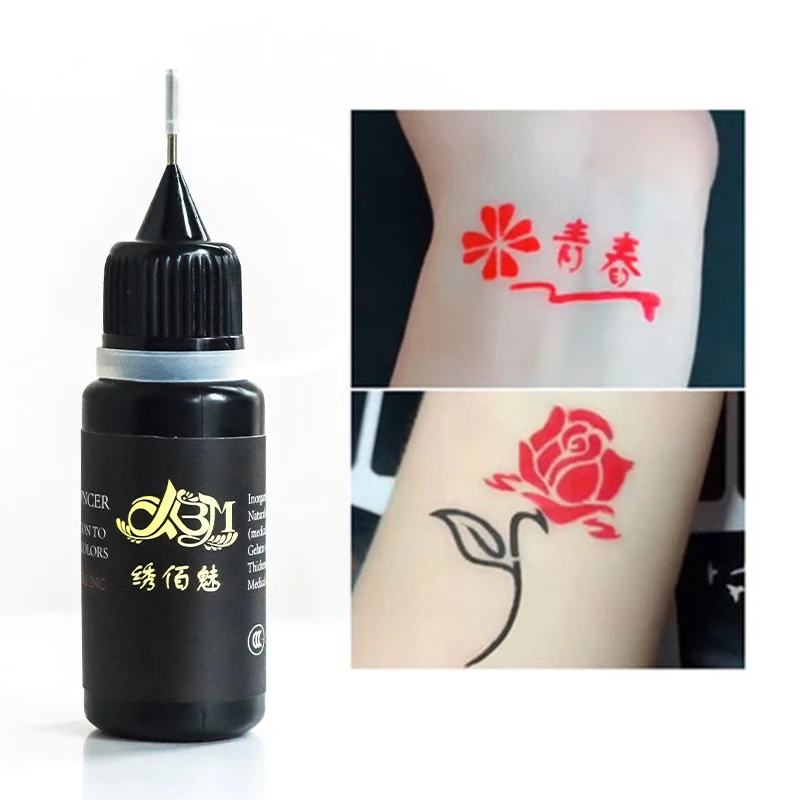 10ml Juice Temporary Tattoo Liquid DIY Tattoo Juice Ink Semi-permanent Waterproof For Body Art Paint Long-lasting Safe Tattoo