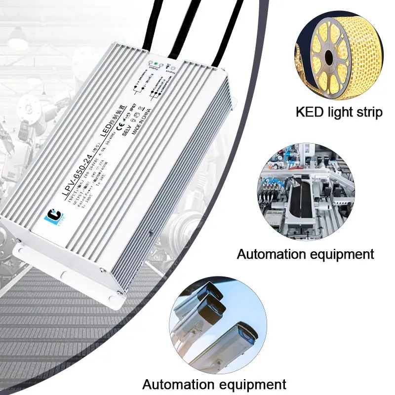 Waterproof Switching Power Supply LPV 650W fonte led AC To DC 24V 36V 48V 60V Constant Voltage LED Driver Lighting Transformer