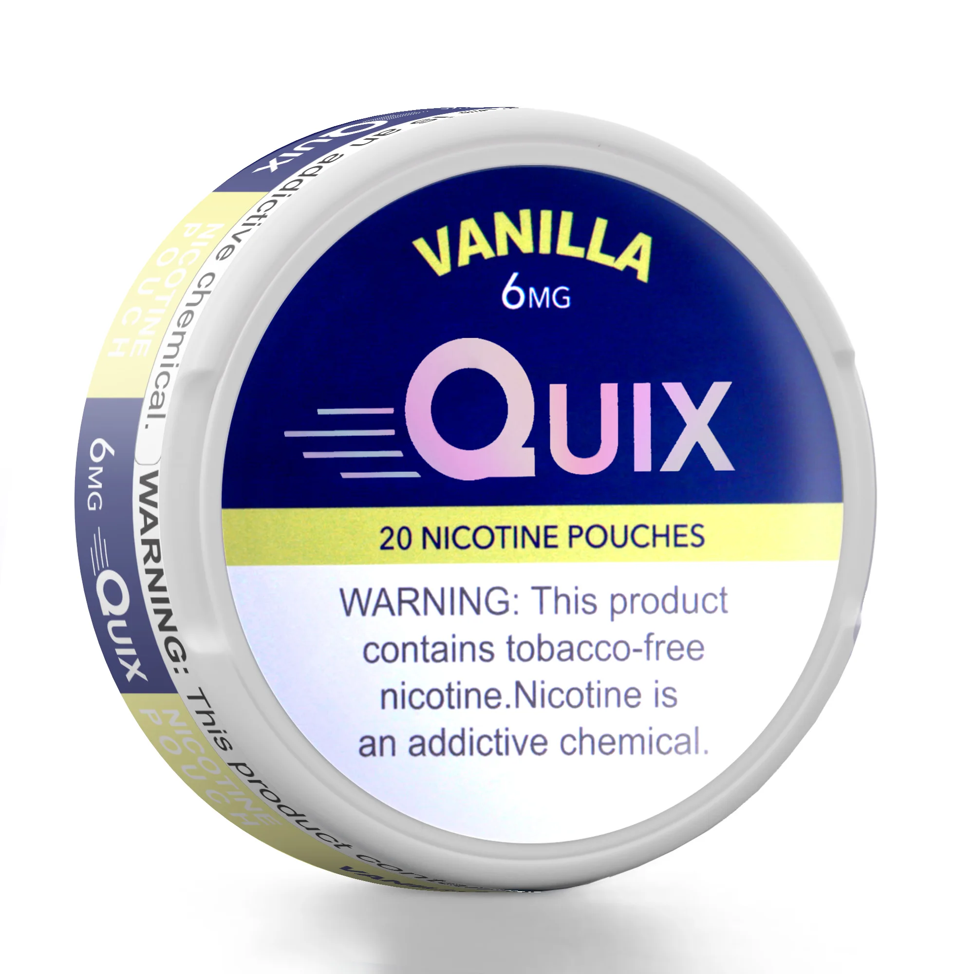 

6mg Nicotine Pouch Cinnamon Flavor All White, Mini Dry Portion Tobacco-Free, Fresh Breath 20 Pouches