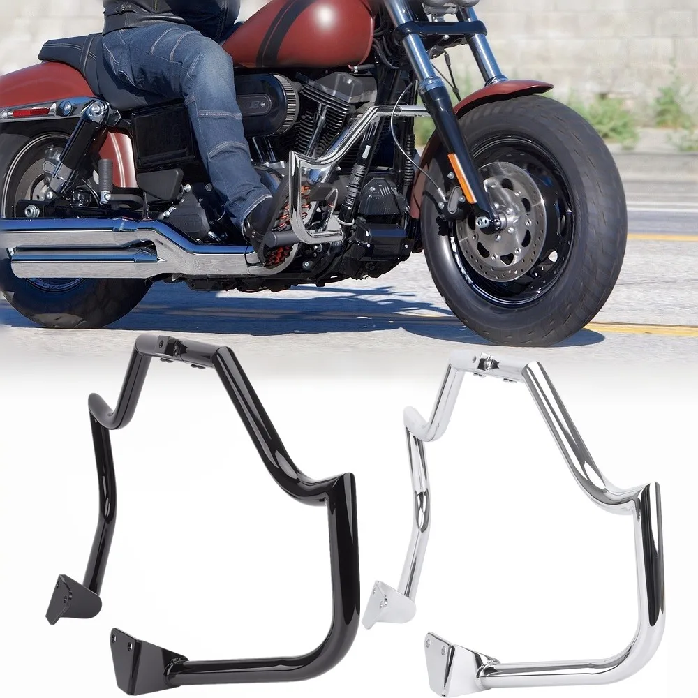 Motorcycle Front Highway Engine Guard Crash Bar Bumper Frame For Harley Dyna Street Bob Low Rider 2006-2017