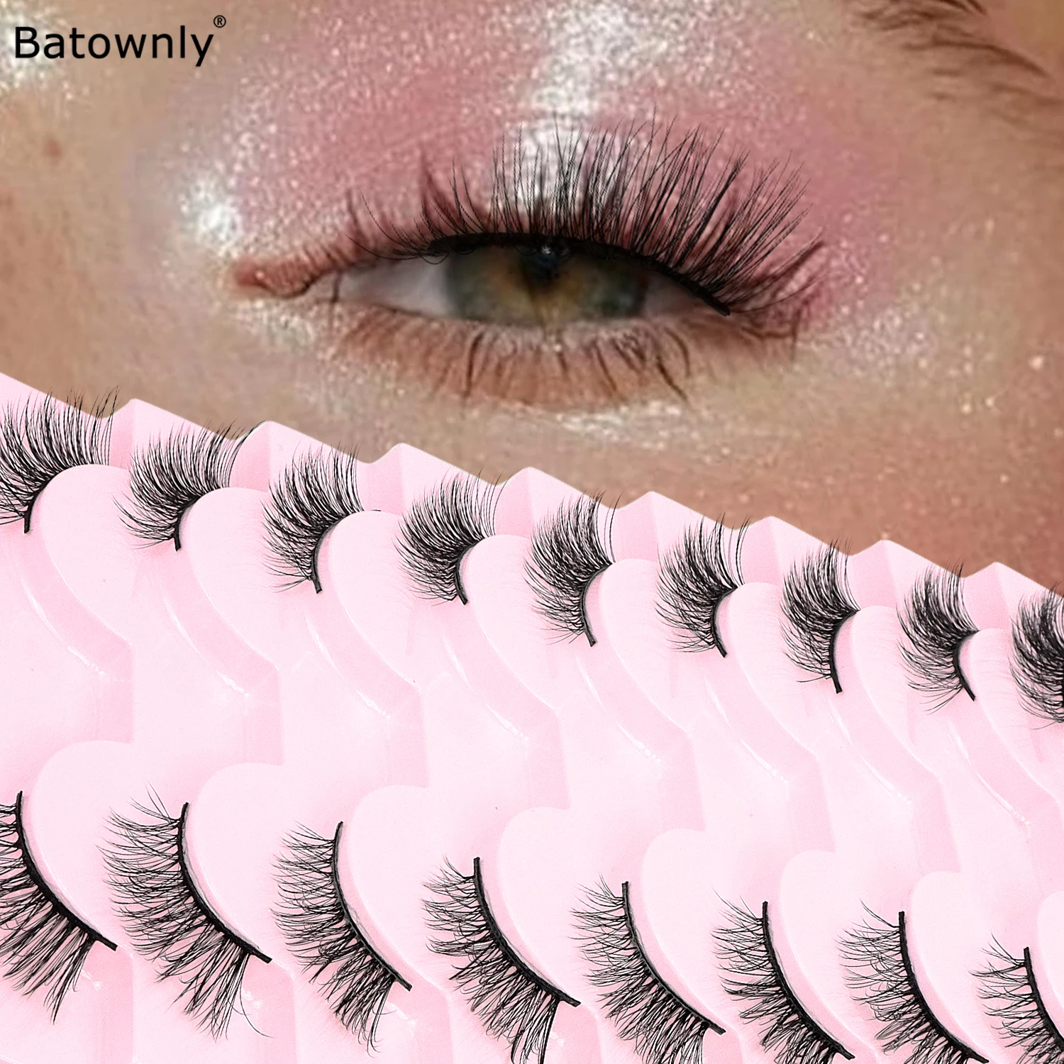 Halbwimpern, 10-Paar-Set, natürliche Augenschutz, falsche Wimpern, flexibel und bequem, Feenwimpern, geeignet für Dating und Arbeiten