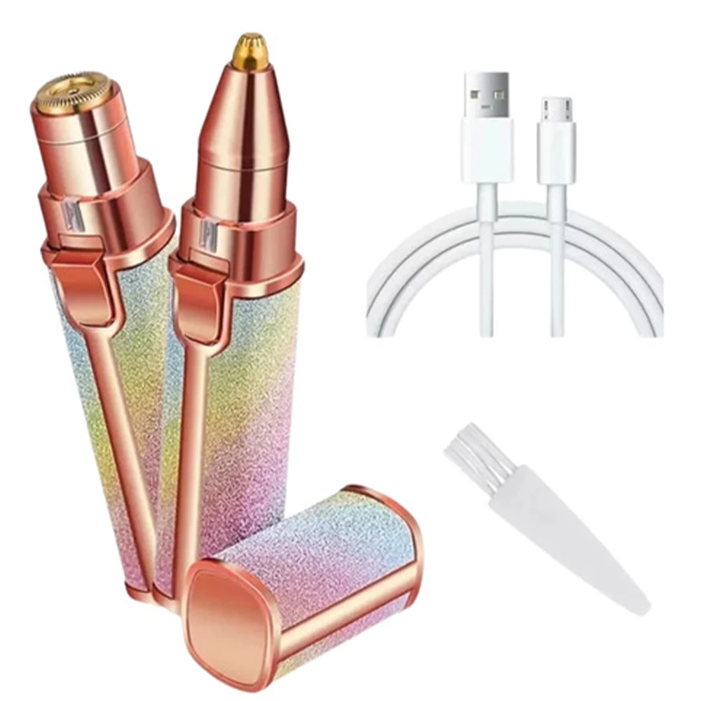 Depilador Facial 2 em 1 Recarregável USB, para Sobrancelhas e Buco, Remoção de Pelos Suave e Precisa