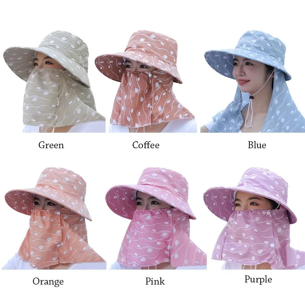 Women Wide Brim Sun Hat Summer UV Protection Hats Protective Cover Outdoor Anti-UV Fishing Hunting Hiking Leisure Visor Caps