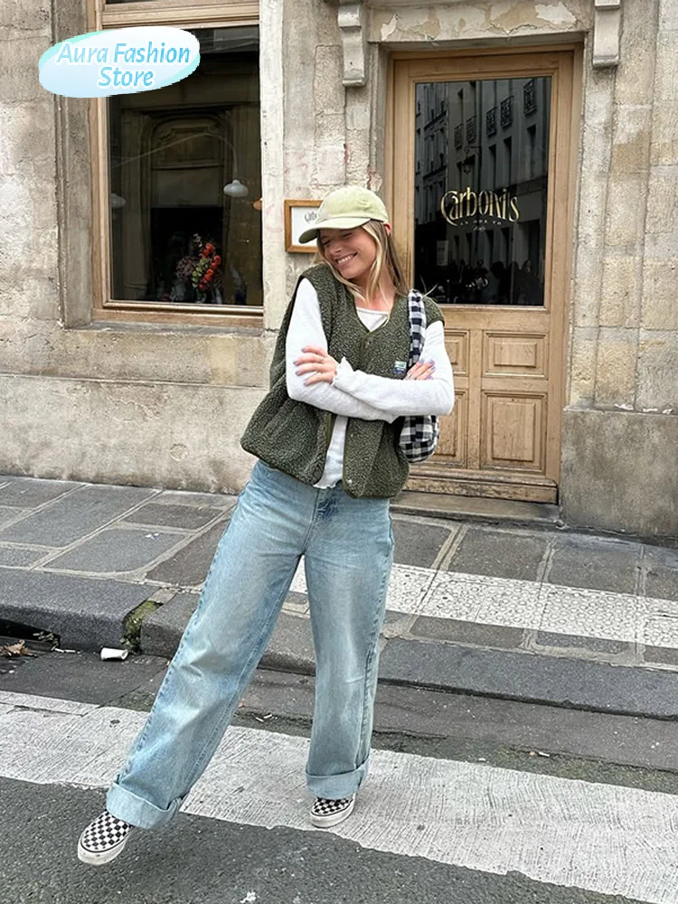 

Women Casual Short Knit Vestidos Chic Solid Round Neck Single-breasted Knit Vest 2025 Autumn New Daily Commute Street Outerwear