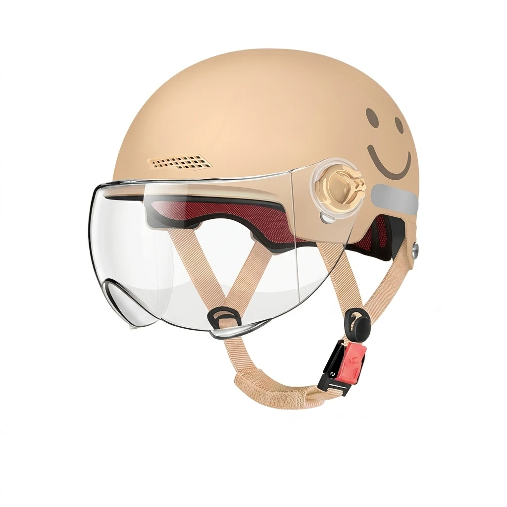 ABS Safety Helmet for City Commuting Adult Riders All Season Electric Scooter Gear Dual Ventilation Anti Fog Visor Durable
