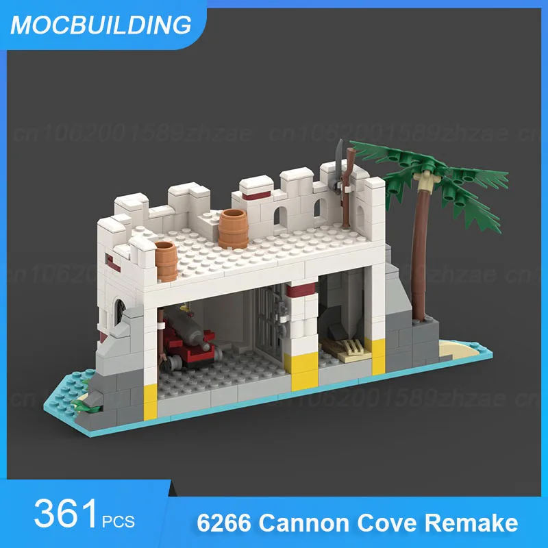 MOC Building Blocks Sabre Island & Wall & Cannon Cove & Broadside\'s Brig & Soldiers Outpost Model Assemble Bricks Display Toys