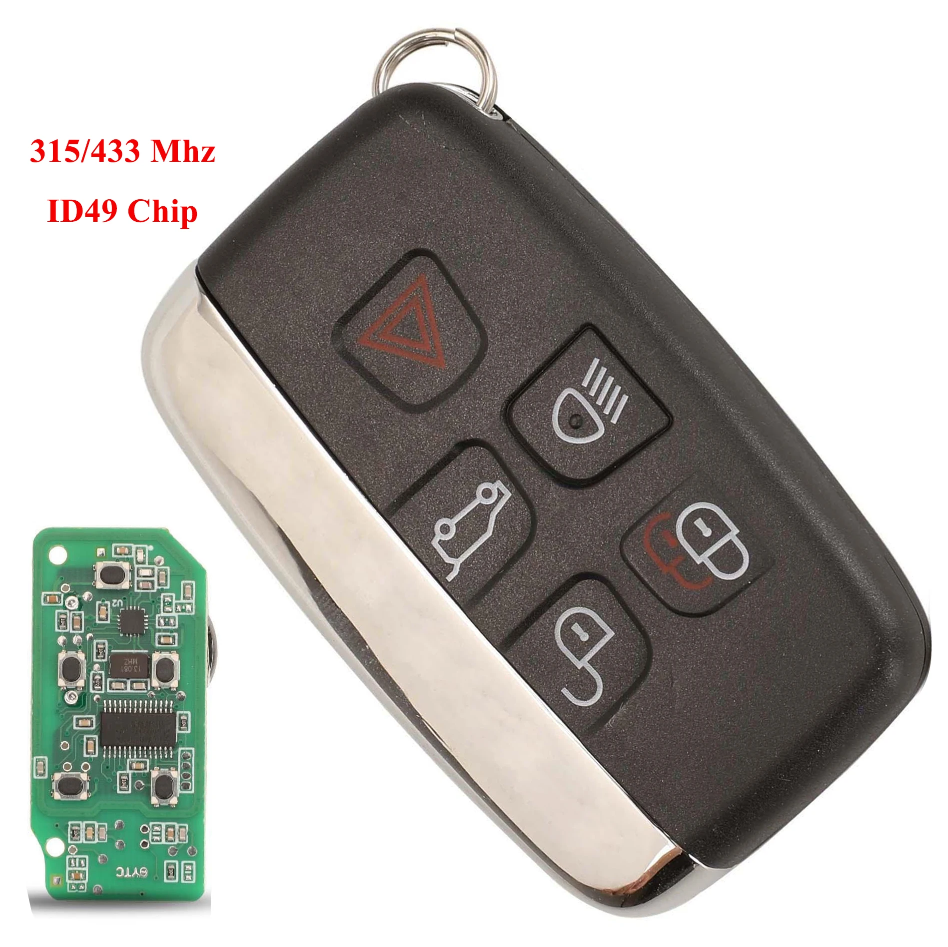 

jingyuqin New FSK 315/433 MHz Car Remote Key For Land Rover Discovery 4 Freelander Range Rover Sport Evoque 5buttons