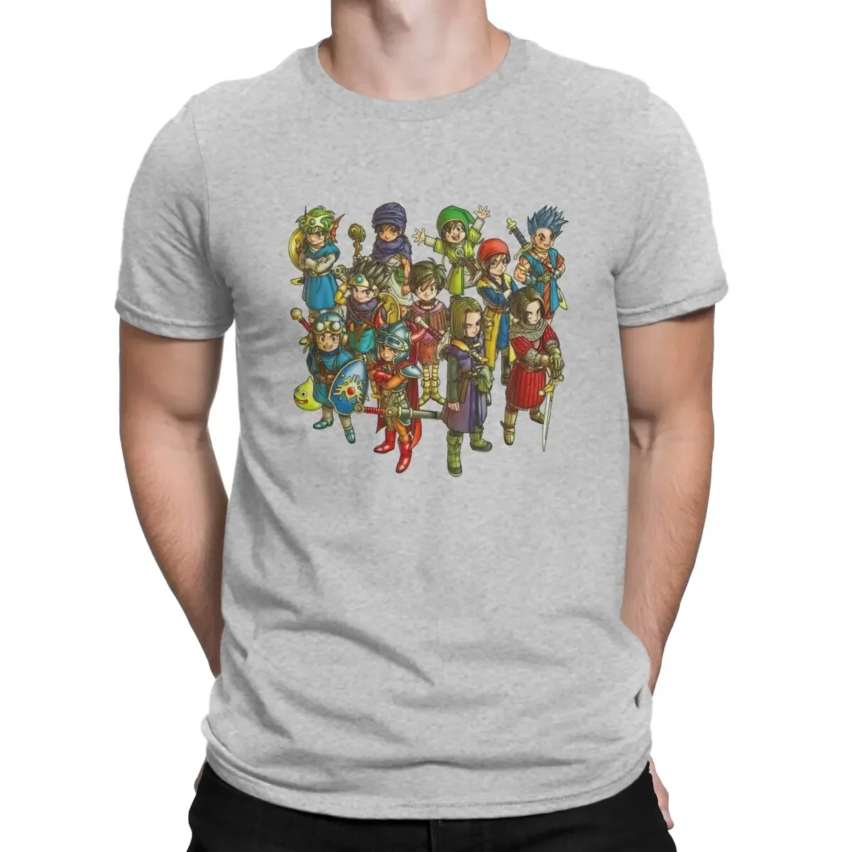 Round Collar Dragon Quest Tees Short Sleeve Clothes Summer Game Characters T Shirt Men Cotton Casual T-Shirts men clothing