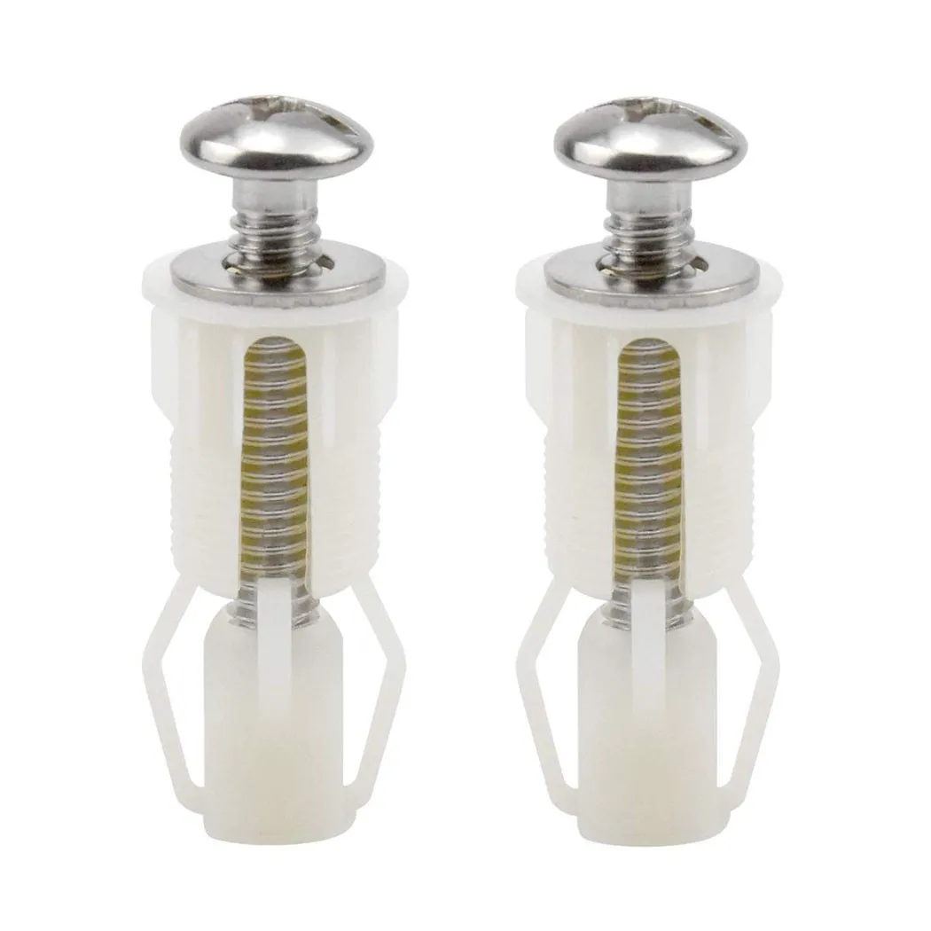 جديد جودة عالية مقعد المرحاض مسامير النايلون التوسع الجوز عموم المعادن غسالة الجوز WC الأبيض غطاء أعمى تركيب أطقم #6