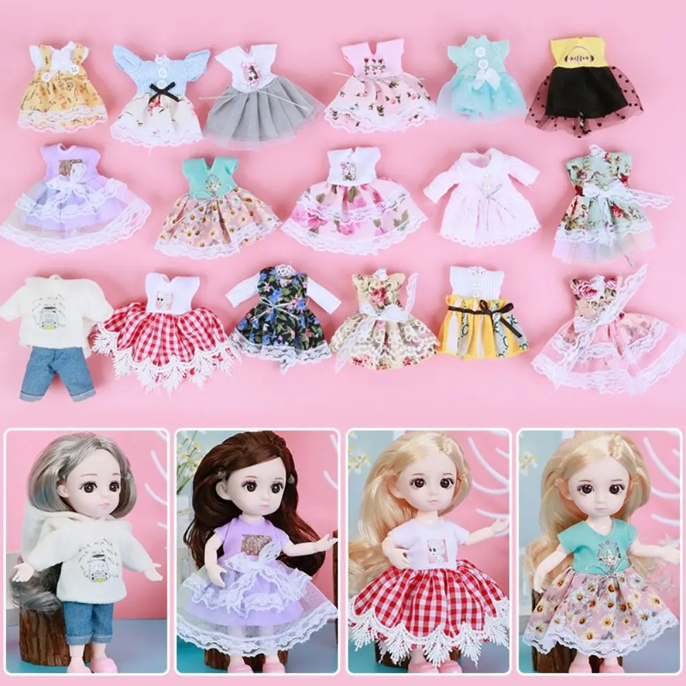 7 stylów ubranka dla lalki wysokiej jakości moda dla dzieci DIY dziewczyny mogą przebierać się spódnica garnitur 16cm lalka/1/8 lalka BJD