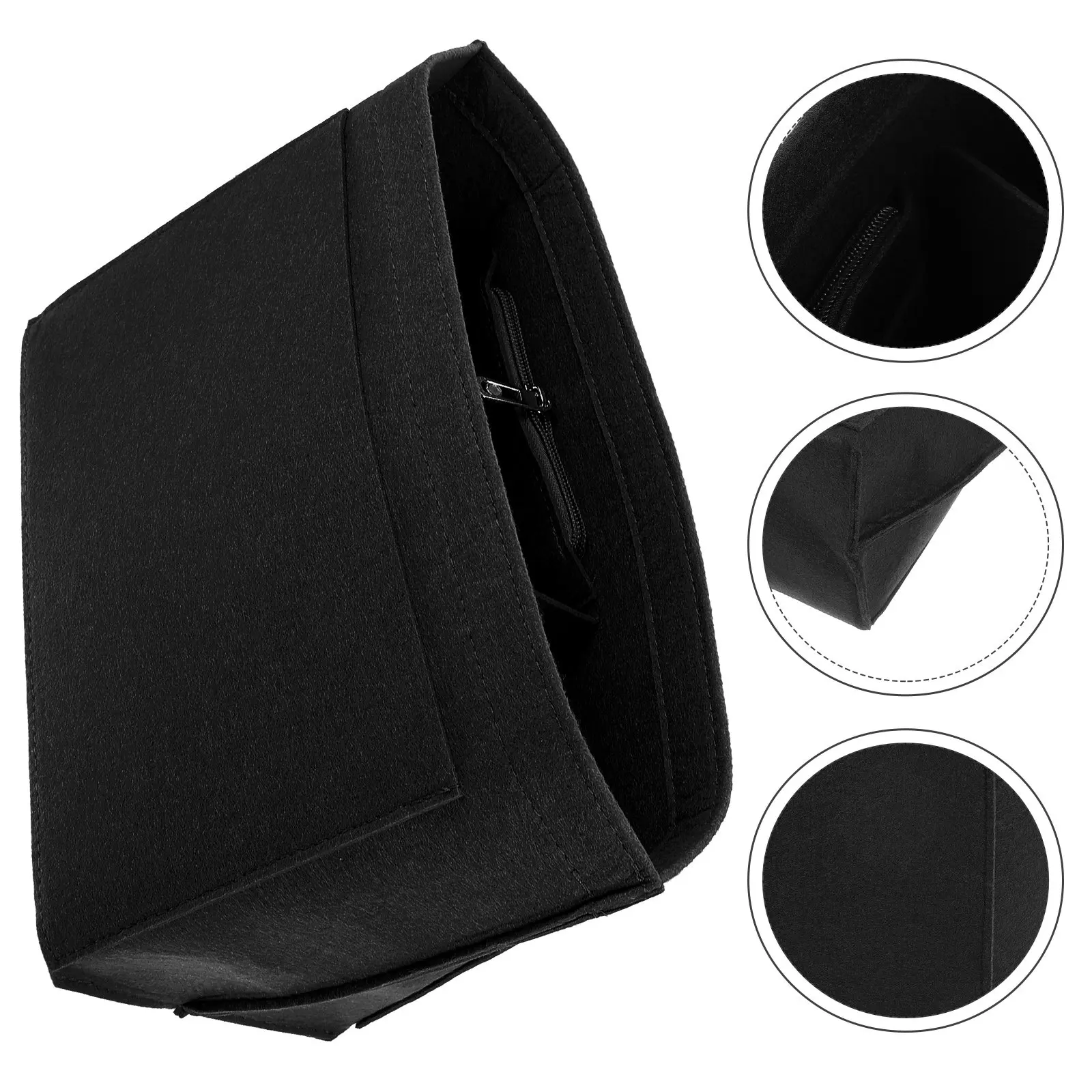 Handbag Organizer Insert Felt Purse Organizer for Tote Bag Small Space Saving Design Stores Cosmetics Phone Keys Helps Maintain