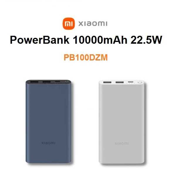 

Xiaomi Power Bank 10000mAh 22.5W - PB100DZM Type-C Fast Charge Powerbank for iphone xiaomi mobile phone charger