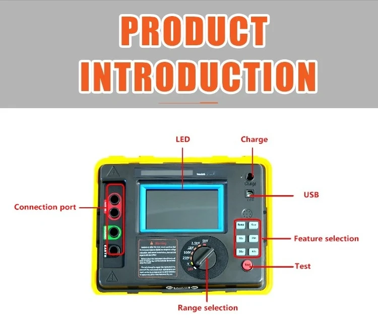 

Factory Price Digital 5kV 10kV 15kV 20kV Megohmmeter High Voltage Megohmeter Insulation Resistance Tester