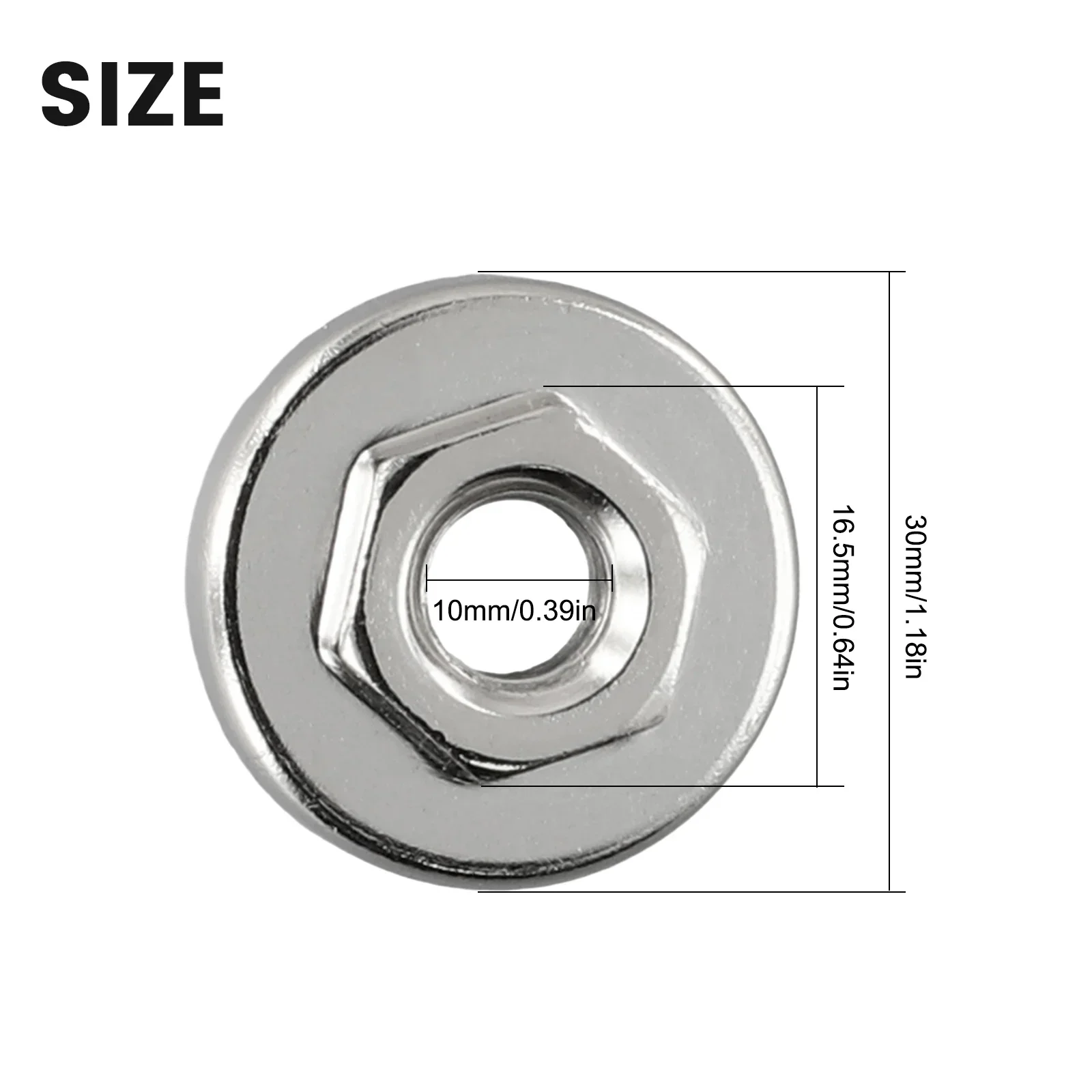New Angle Grinder Nut Replace Accessory Exquisite For 100 Type Angle Grinder Locking Plate M10 Thread Non-slip