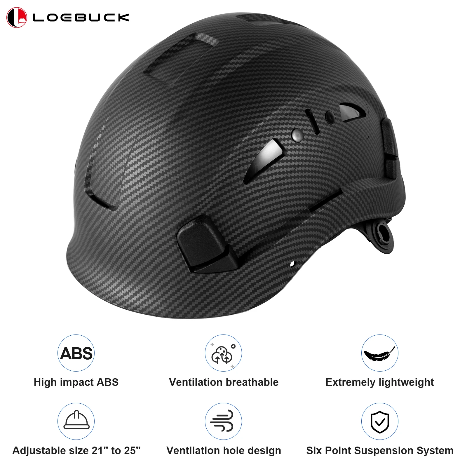 Carbon Fiber Pattern Hard Hats - Construction OSHA Approved Hard Hat, ANSI Z89.1 Type 1 Class C Adjustble Vented Safety Helmet f