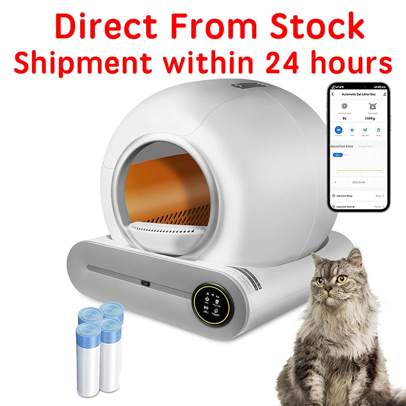 

Tonepie 2024 New Automatic Smart Cat Litter Box Self Cleaning Fully Enclosed 65l Pet Toilet Litter Tray Arenero Para Gato