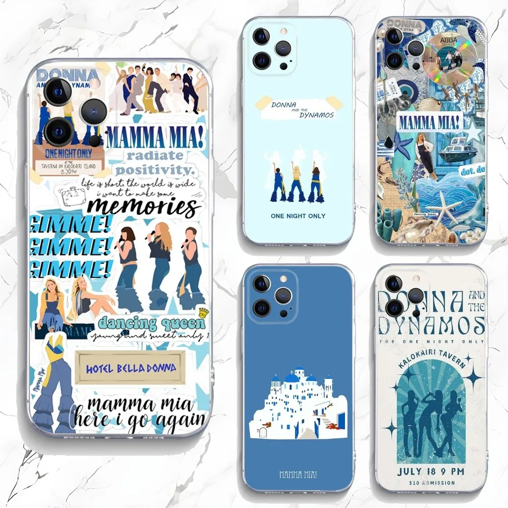 Mamma Mia Musical Film Phone Case For iPhone 15,14,13,12,11 Plus,Pro,Max,XR,XS,X,7,8 Plus,SE,Mini Transparent Silicone Soft