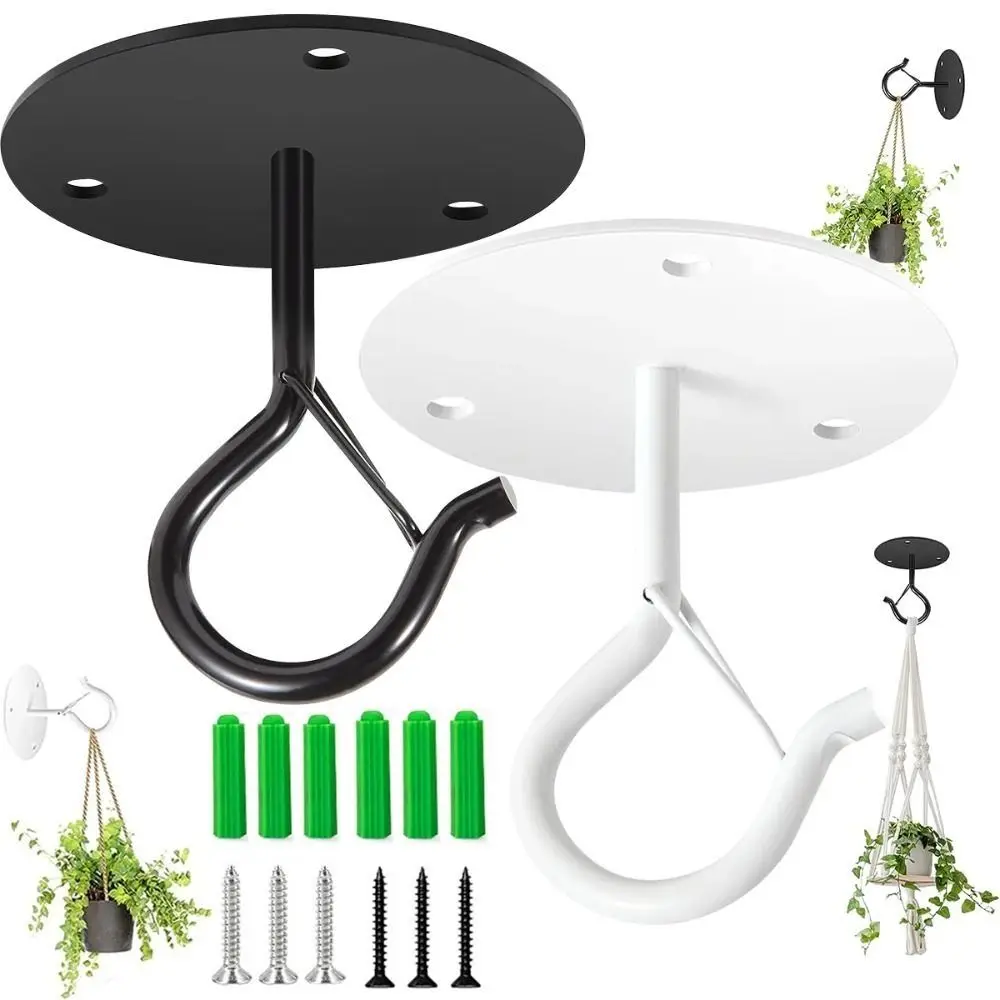 Durable With Safety Buckle Ceiling Hooks Strong Multifunction Plant Hooks Anti Falling Wall Mount Q-Hanger Hook Lantern