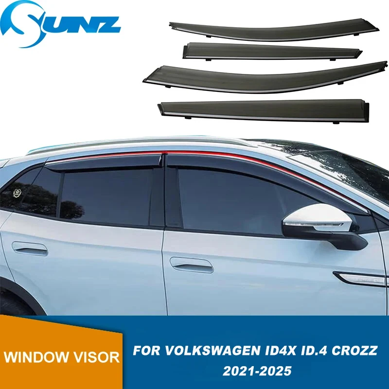 

Side Window Deflector For VW Volkswagen ID4X ID.4 CROZZ 2021 2022 2023 2024 2025 Car Window Vent Visor Sun Rain Guard Visor