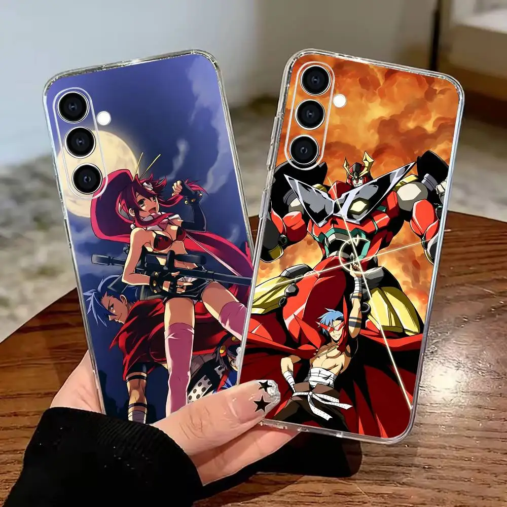T-Tengen Toppa Gurren Lagann Phone Case for Samsung Galaxy A55 A06 A16 A26 A36 A56 A25 A35 A15 A54 Clear TPU Soft Case