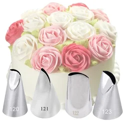 120# 121# 122# 123# Rose Petal Piping Nozzles Cupake Decorating Icing Tips Stainless Steel Pastry Nozzles DIY Baking Supplies