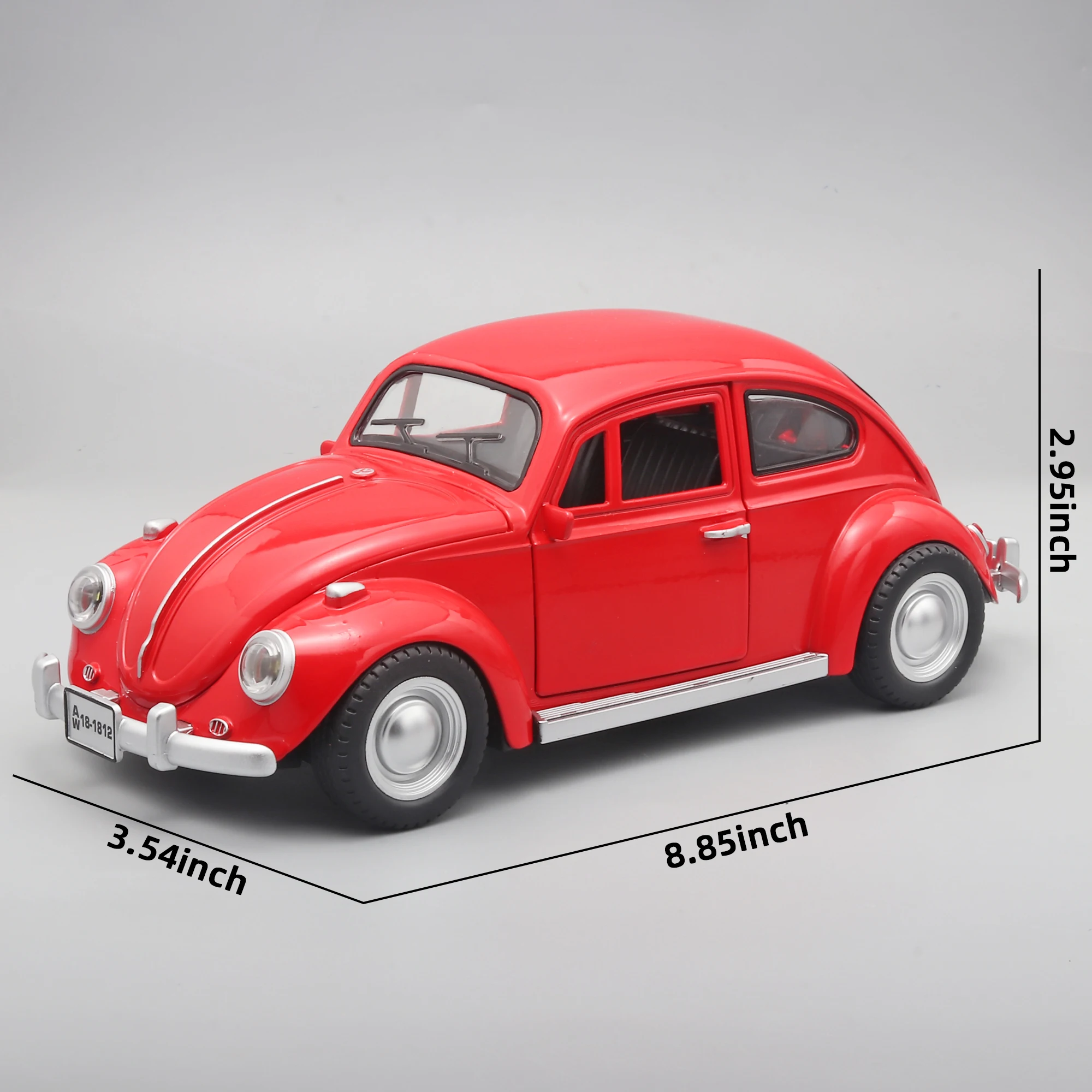 1:18 scale Beetle 1955 alloy die-casting classic model sound and light series birthday gift