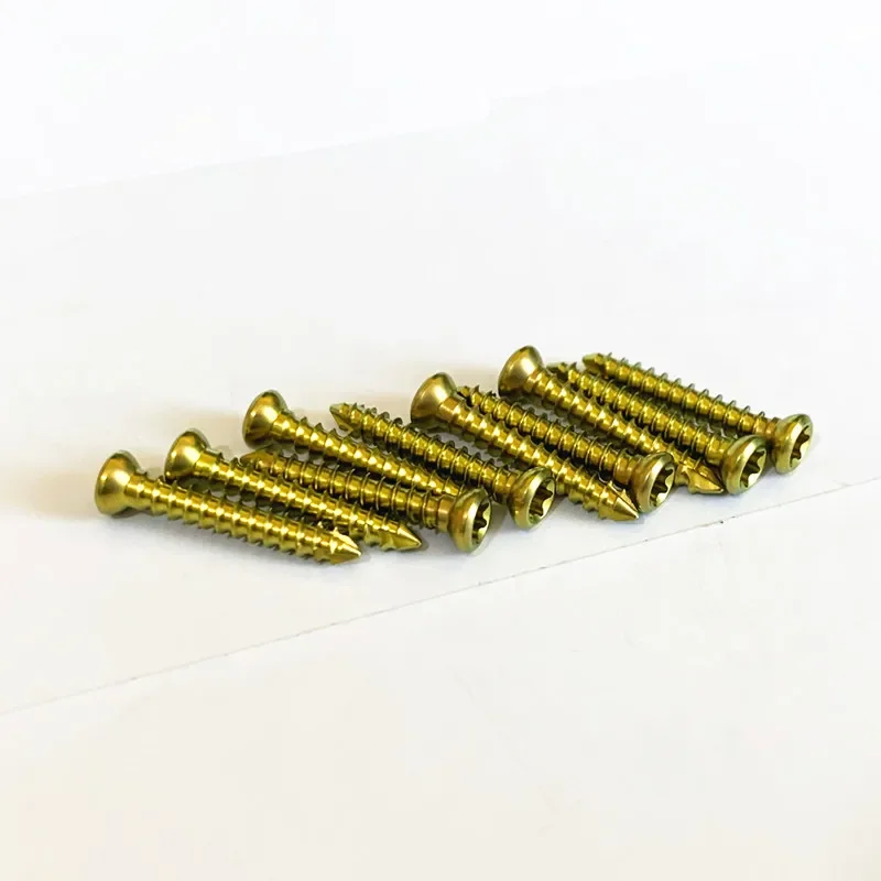 3.5mm Self-tapping Titanium Cortical Screws Pet Orthopedics Veterinary Implants Veterinaria Accessories Surgical Instruments