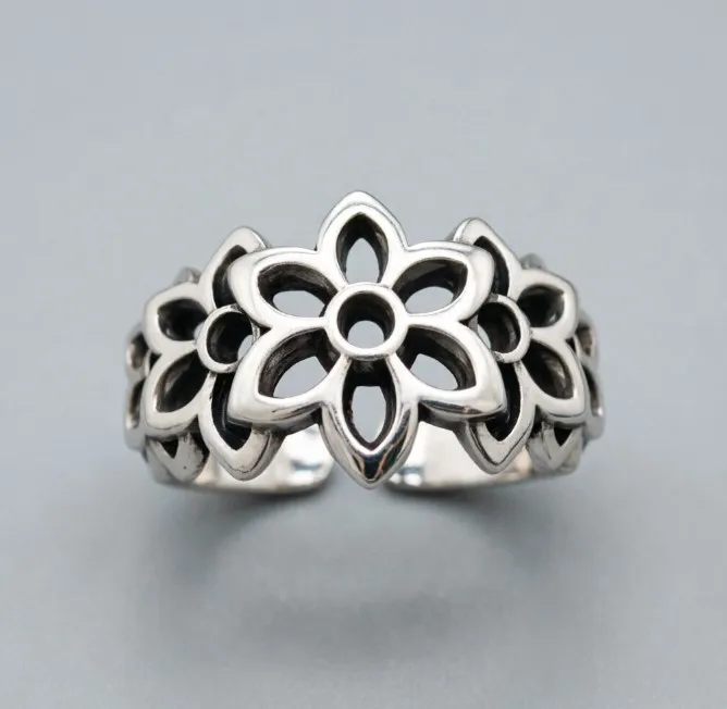 

Fashion sterling silver 925 ring fashion men's stylish six-pointed star open ring female couple accessories ring trendy