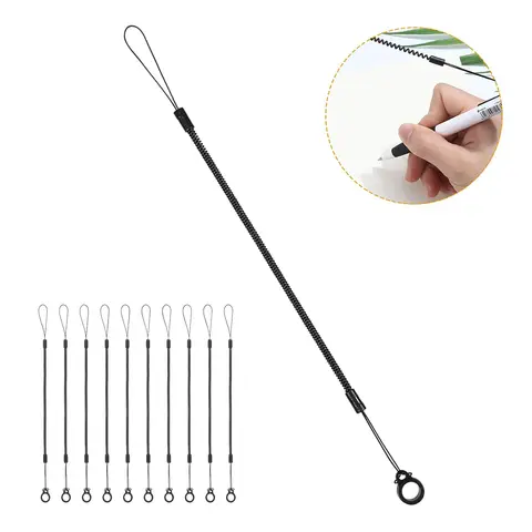 4/8 PCS Elastic Pen Leash with Silicone Ring Anti-Drop Tether Cord for Smart Pencil S Pen Stylus For Tablet Drawing Clipboard