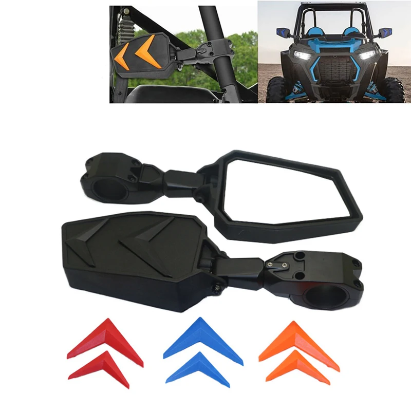 Rear View Racing Mirrors UTV Side Mirrors For Polaris RZR 800 900 XP Turbo Pioneer Talon Maverick SXS with 1.75