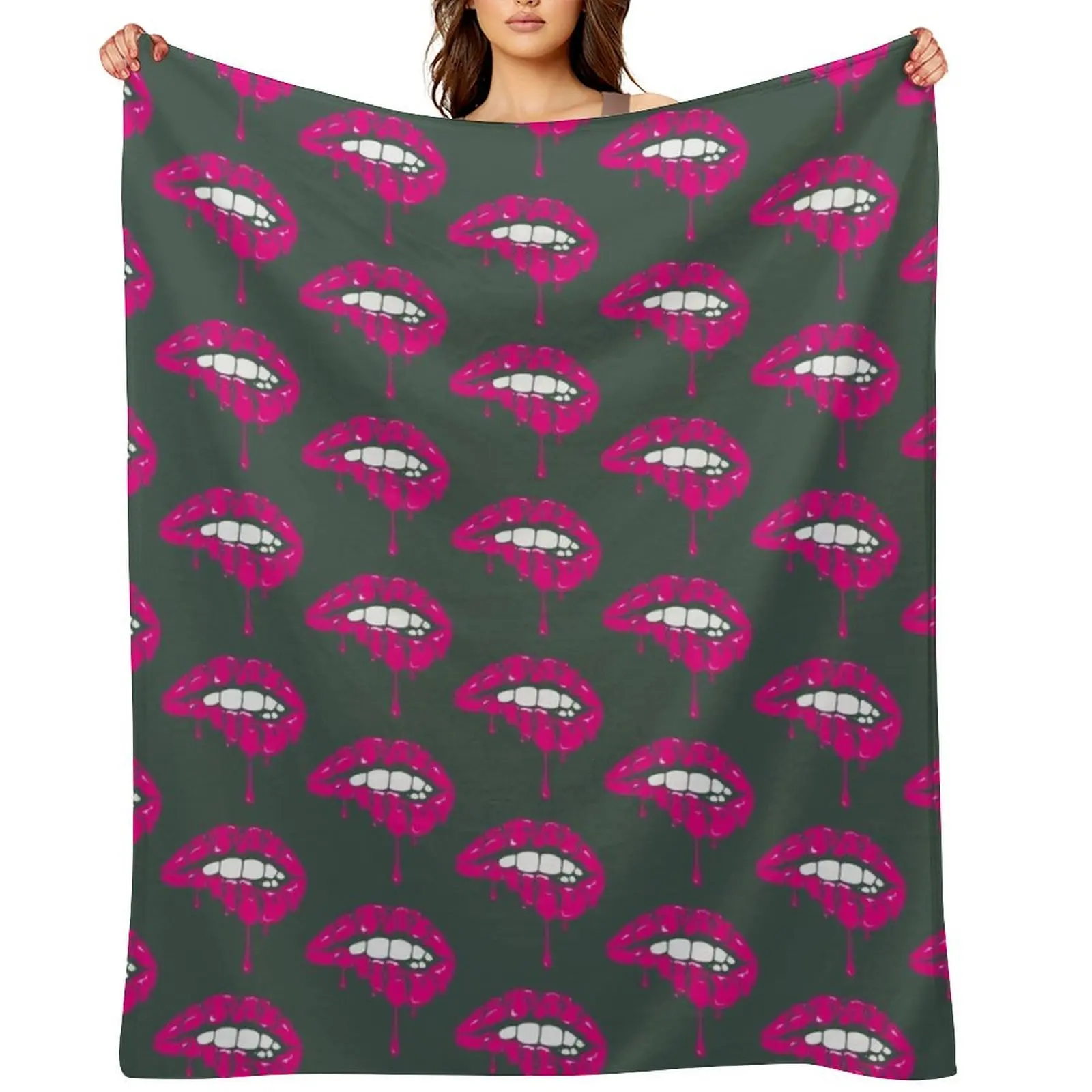 

Ben Azelart Merch Stay Wild Lip Throw Blanket For Sofa Thin Giant Sofa warm for winter Sleeping Bag Blankets