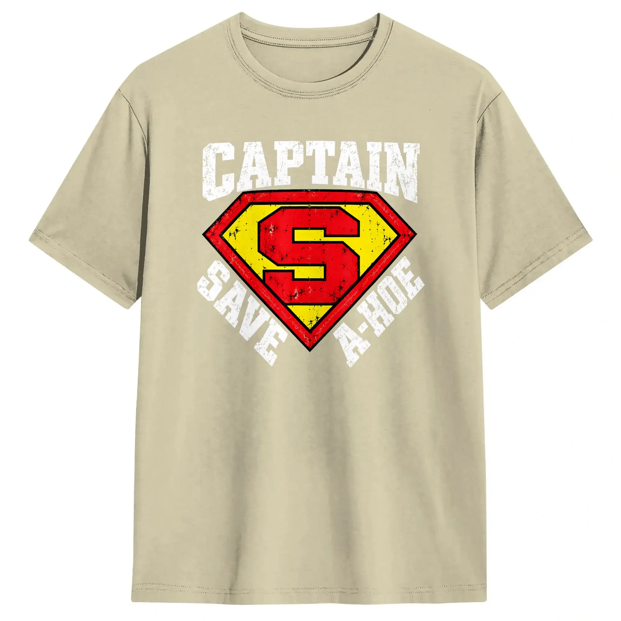 2026 Captain Save A Hoe Halloween Costume T-shirt Beach Cotton Top T-shirt Boys and Girls Short Sleeved Street