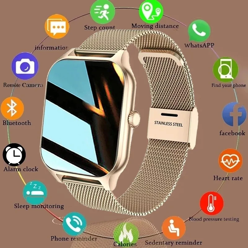 

For Xiaomi Samsung Android Phone 2.09" Color Screen Full Touch Custom Dial Smart Watch Women Bluetooth Call 2023 Smartwatch Men