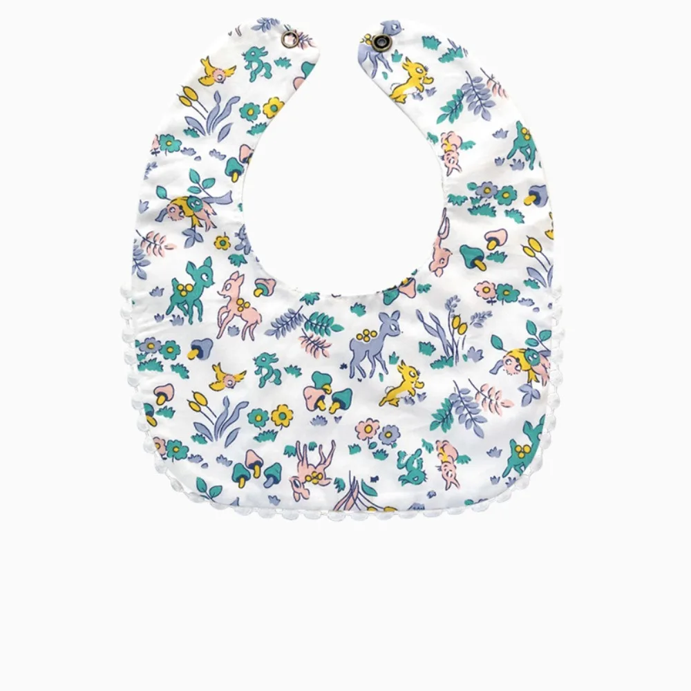 Cute Cotton Drool Stuff Bibs Korean Style Colorful Feeding Drool Bibs Waterproof Burp Cloth Baby Muslin Bibs Baby