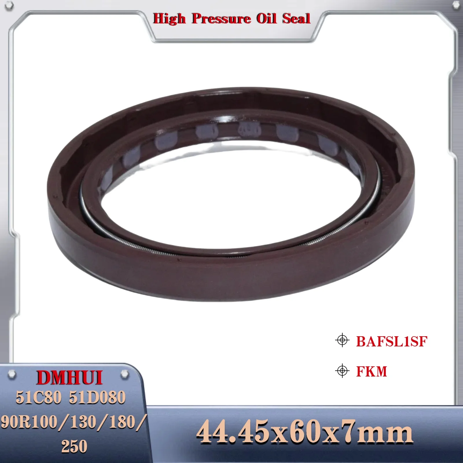 BAFSL1SF FKM For Sauer-Danfoss 51C80/90R100/130/180/250 Hydraulic piston pump 44.45x60x7 mm Shaft seal 44.45X60X7
