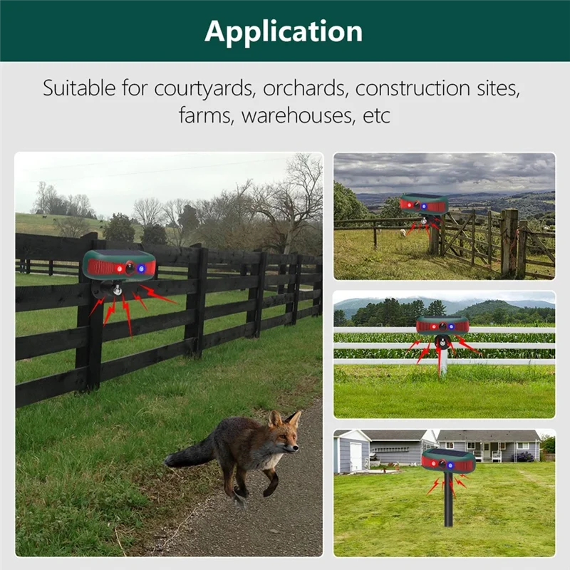 B03B-Solar Motion Sensor Alarm Solar Sensitive PIR Motion Sensor Barking 129Db Sound Warning