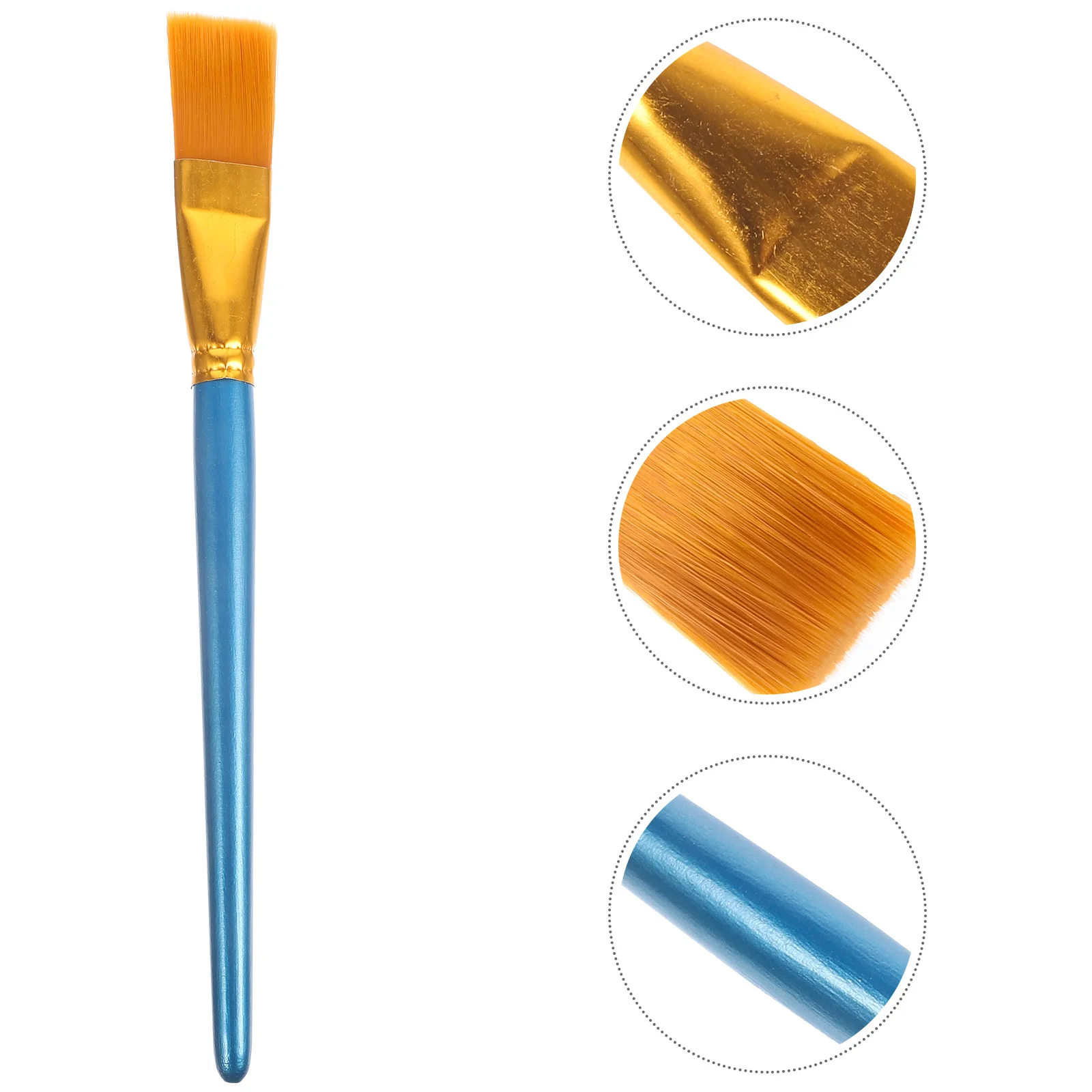 

10 Pcs PAINTING BRUSH Watercolor Set Oil Brushes Flat for Pen Barrel Material: Aluminum Tube and Copper