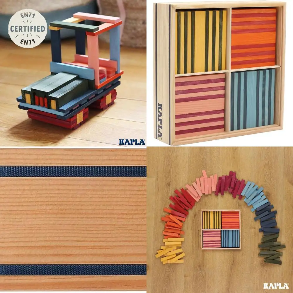 Juego de bloques de construcción de madera de 100 colores: kit de construcción KAPLA Octocolor