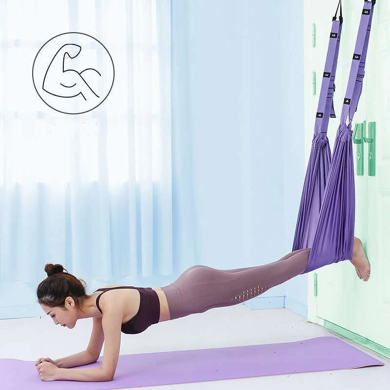 Aerial Yoga Rope Straight Horse Crotch Open Elastic Yoga Belt Split Lower Waist Trainer Inverted Rope Pull Extension Belt