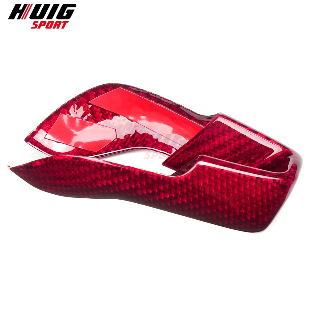 ل BMW G80 M3 G82 G83 M4 2021 2022 2023-2025 ألياف الكربون الجافة سيارة الداخلية مركز وحدة التحكم والعتاد التحول رئيس مقبض غطاء لوحة الكسوة #6