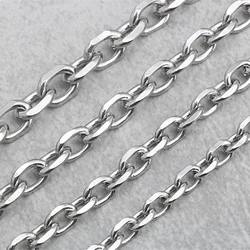 Fashion Stainless Steel Batch Angle Chain Coarse Batch Angle O Word Cross Chain Necklace Clavicle Chain Jewelry Gift Hot Sale