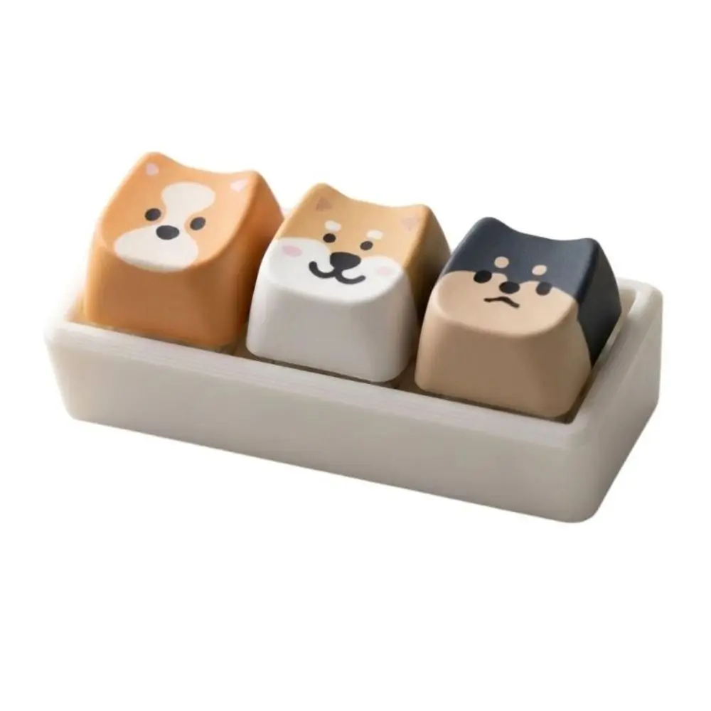 Backpack Pendant Keyboard Key Ring Shiba Inu Cute Animal Puppy Keychain Fingertip Fidget Keycap Keychain Desktop Accessories