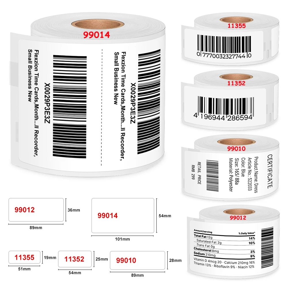 Labelwell 99014 Thermal Paper 54mm*101mm label Roll 99012 11355 compatible for LW 99014 for Dymo Label Maker 400 450 450 Turbo