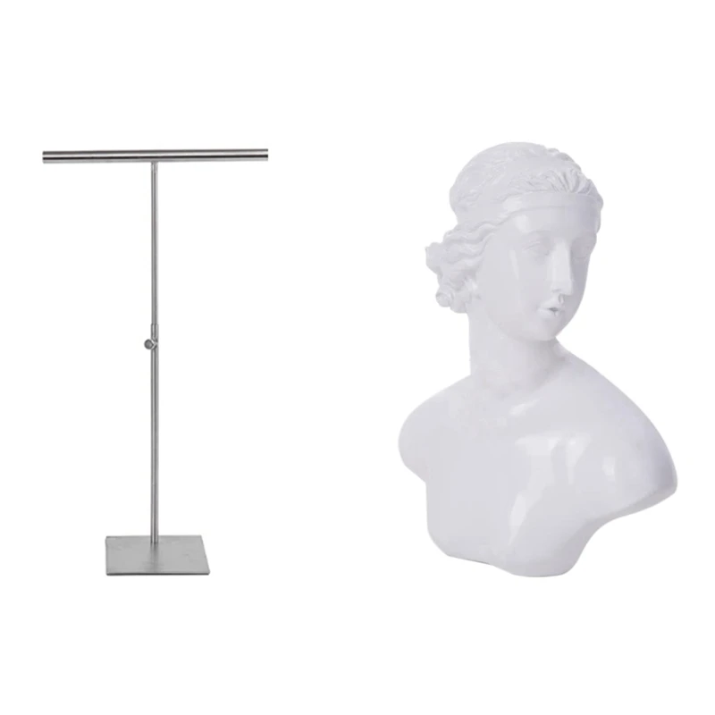 

1 Pcs Stainless Steel Holder Window Props Hanging Display Stand & 1 Pcs Earrings Jewelry Counter Display Storage Rack