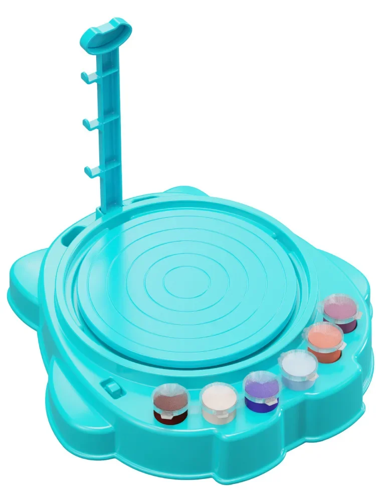 Kinder handgemachte elektrische Ton Turntabl Keramik Maschine Manua Embryo Zeichenmaschine Handwerk interaktive weiche Ton Spielzeug Geschenk